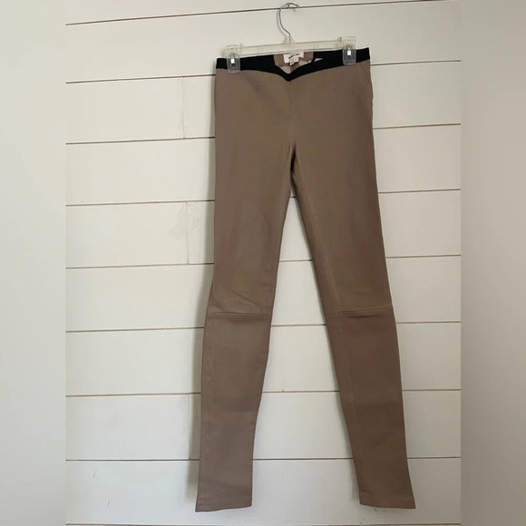 Helmut Lang Leather Ankle Leggings size 4 - Picture 3 of 14